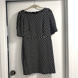 Black and white polka dot Ann Taylor dress